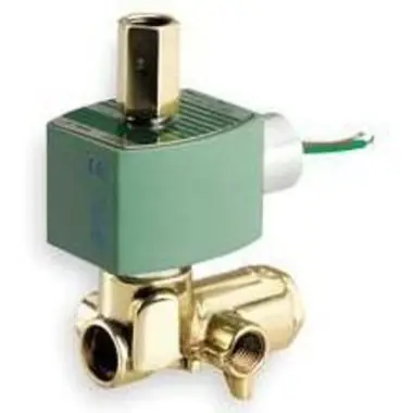 ASCO 8345H003 Solenoid Valve 8345 Brass 1/4 NPT 4 Way Single Solenoid 120AC Nitrile Rubber/Pressure Assisted