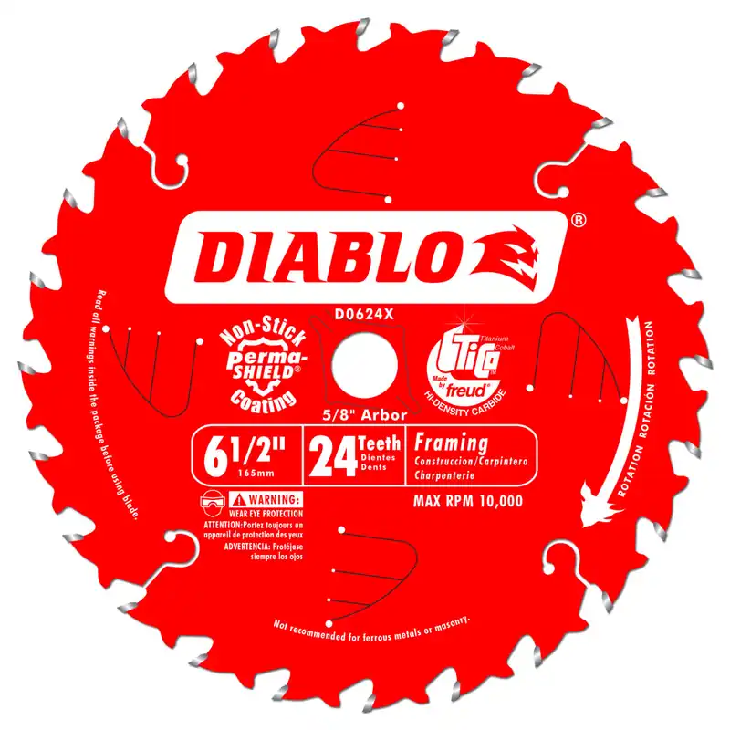 Diablo D0624X 6-1/2 x 24 Tooth Framing Saw Blade